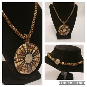 MOP Artisan Pendant Necklace